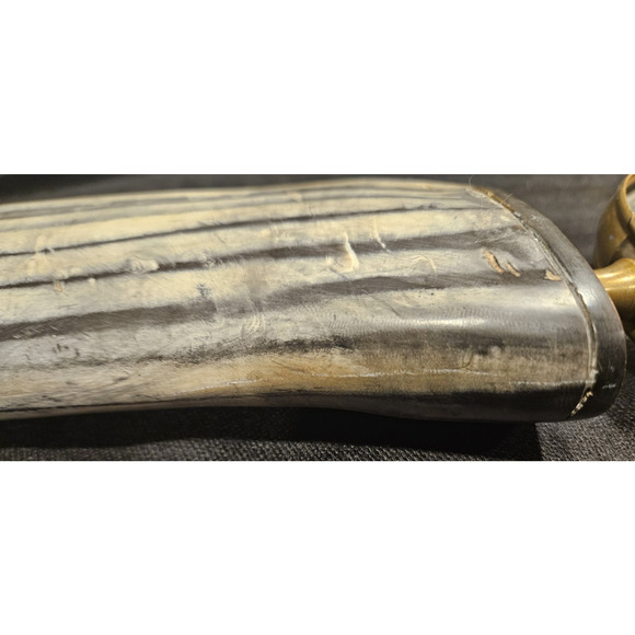 Vintage 1940s 21" Taxidermy Horn w/ 6" Magnifying Glass Optical Lens - Rare Find - Picture 10 of 10